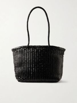 DRAGON DIFFUSION B Weave Small woven leather tote