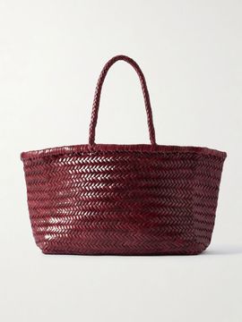 DRAGON DIFFUSION Bamboo Triple Jump Big woven leather tote