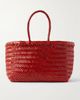 DRAGON DIFFUSION Bamboo Triple Jump small woven leather tote - 1