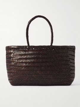 DRAGON DIFFUSION Bamboo Triple Jump woven leather tote