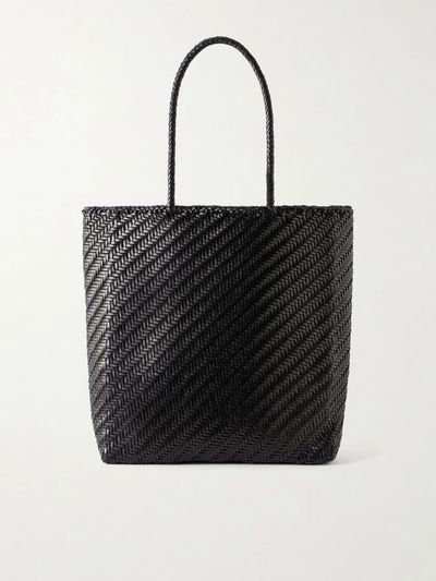 DRAGON DIFFUSION Big woven leather tote bag