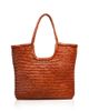 Dragon Diffusion Dragon Diffusion Arched Diagonal Woven Leather Tote - 1