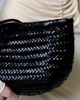 Dragon Diffusion Dragon Diffusion Bamboo Triple Jump small woven leather bag in black - 3