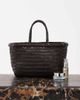 Dragon Diffusion Dragon Diffusion Bamboo Triple Jump Small woven leather bag in dark brown - 1