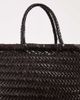 Dragon Diffusion Dragon Diffusion Bamboo Triple Jump Small woven leather bag in dark brown - 4