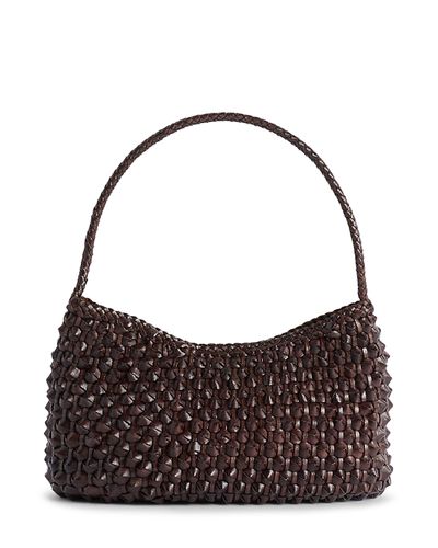 Dragon Diffusion Dragon Diffusion Basil Woven Leather Shoulder Bag