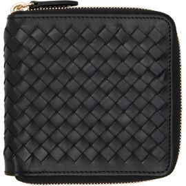 Dragon Diffusion Dragon Diffusion Black Interlaced Square Zip Around Wallet