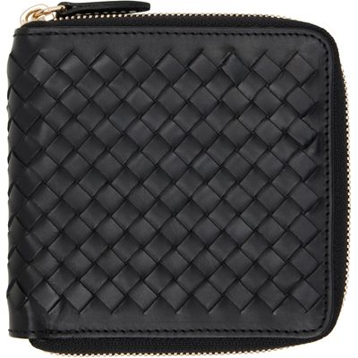 Dragon Diffusion Dragon Diffusion Black Interlaced Square Zip Around Wallet