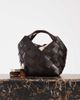 Dragon Diffusion Dragon Diffusion Botteghe diagonal woven top handle bag in dark brown - 2