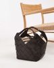 Dragon Diffusion Dragon Diffusion Botteghe diagonal woven top handle bag in dark brown - 3