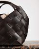 Dragon Diffusion Dragon Diffusion Botteghe diagonal woven top handle bag in dark brown - 4