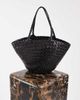 Dragon Diffusion Dragon Diffusion Egola woven leather shoulder basket bag in black - 3