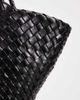 Dragon Diffusion Dragon Diffusion Egola woven leather shoulder basket bag in black - 4