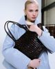 Dragon Diffusion Dragon Diffusion Egola woven leather shoulder basket bag in dark brown - 4