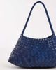 Dragon Diffusion Dragon Diffusion Rosanna woven leather shoulder bag in blue - 3