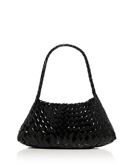 Dragon Diffusion Dragon Diffusion Rosanna Woven Patent Leather Shoulder Bag