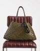 Dragon Diffusion Dragon Diffusion santa croce big woven leather bag in black-Green - 1
