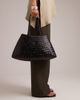 Dragon Diffusion Dragon Diffusion santa croce big woven leather bag in black - 2