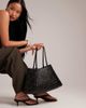 Dragon Diffusion Dragon Diffusion santa croce big woven leather bag in black - 4