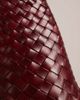 Dragon Diffusion Dragon Diffusion santa croce big woven leather bag in burgundy-Red - 3