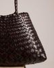 Dragon Diffusion Dragon Diffusion santa croce big woven leather bag in dark brown - 4