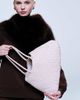 Dragon Diffusion Dragon Diffusion Santa Croce big woven leather bag in natural-White - 2