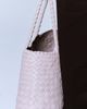 Dragon Diffusion Dragon Diffusion Santa Croce big woven leather bag in natural-White - 3