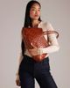 Dragon Diffusion Dragon Diffusion santa croce big woven leather bag in tan-Brown - 3