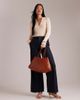 Dragon Diffusion Dragon Diffusion santa croce big woven leather bag in tan-Brown - 4