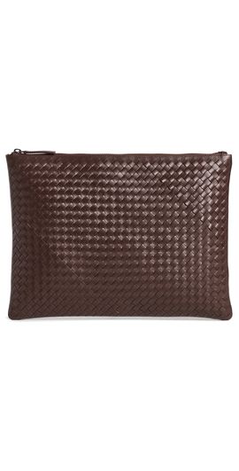 DRAGON DIFFUSION DRAGON DIFFUSION Woven Leather Pouch Bruciato One