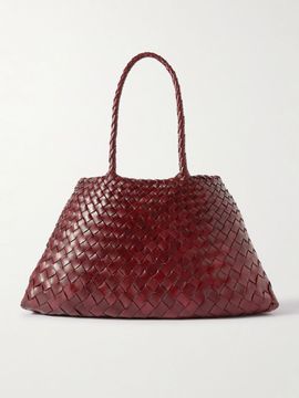DRAGON DIFFUSION Santa Croce Big woven leather tote bag