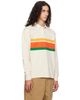 Drake's Drake's Beige Multi Centre Stripe Cotton Rugby Polo - 2