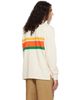 Drake's Drake's Beige Multi Centre Stripe Cotton Rugby Polo - 3