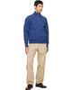 Drake's Drake's Blue Cotton Quarter Zip Sweatshirt - 4