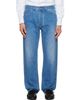 Drake's Drake's Blue Five-Pocket Selvedge Denim Jeans - 1