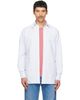 Drake's Drake's Blue Ticking Stripe Cotton Button-Down Shirt - 1
