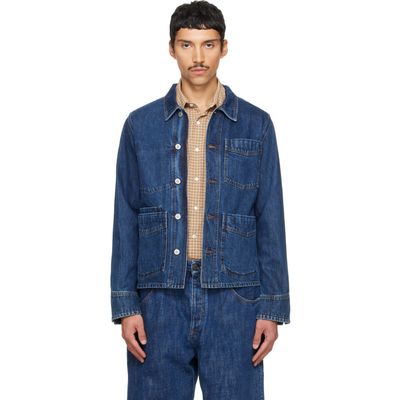 Drake's Drake's Blue Work Denim Jacket