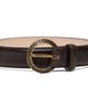 Drake's Drake's Brown Bridle Calf Leather Western Belt - 1