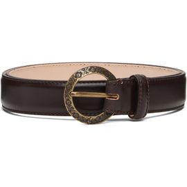Drake's Drake's Brown Bridle Calf Leather Western Belt