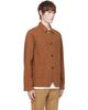 Drake's Drake's Brown Canvas Mitred Chore Jacket - 2