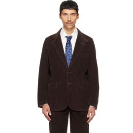Drake's Drake's Brown Cotton Corduroy Games Mk. I Blazer