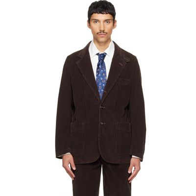 Drake's Drake's Brown Cotton Corduroy Games Mk. I Blazer