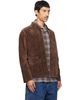Drake's Drake's Brown Heavyweight Five-Pocket Chore Suede Jacket - 2