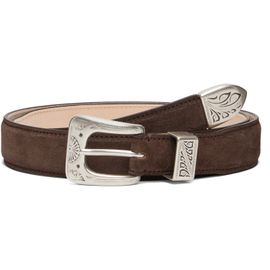 Drake's Drake's Brown Suede Western Belt