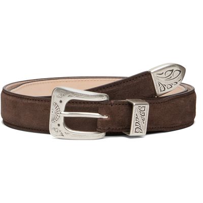 Drake's Drake's Brown Suede Western Belt
