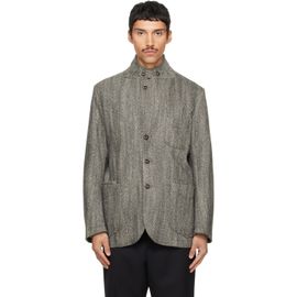 Drake's Drake's Gray Herringbone Tweed Mk. VII Games Blazer