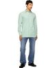 Drake's Drake's Green Narrow Stripe Cotton Poplin Button-Down Shirt - 4