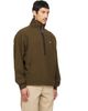 Drake's Drake's Khaki Casentino Wool Half-Zip Fleece Sweatshirt - 2