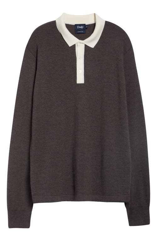 Drake's Drake's Merino Wool Knit Rugby Shirt