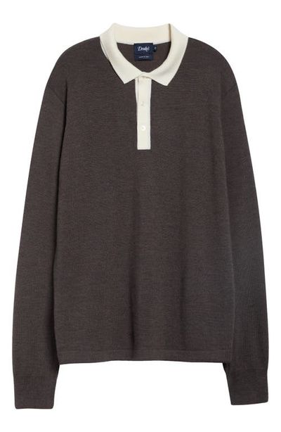 Drake's Drake's Merino Wool Knit Rugby Shirt